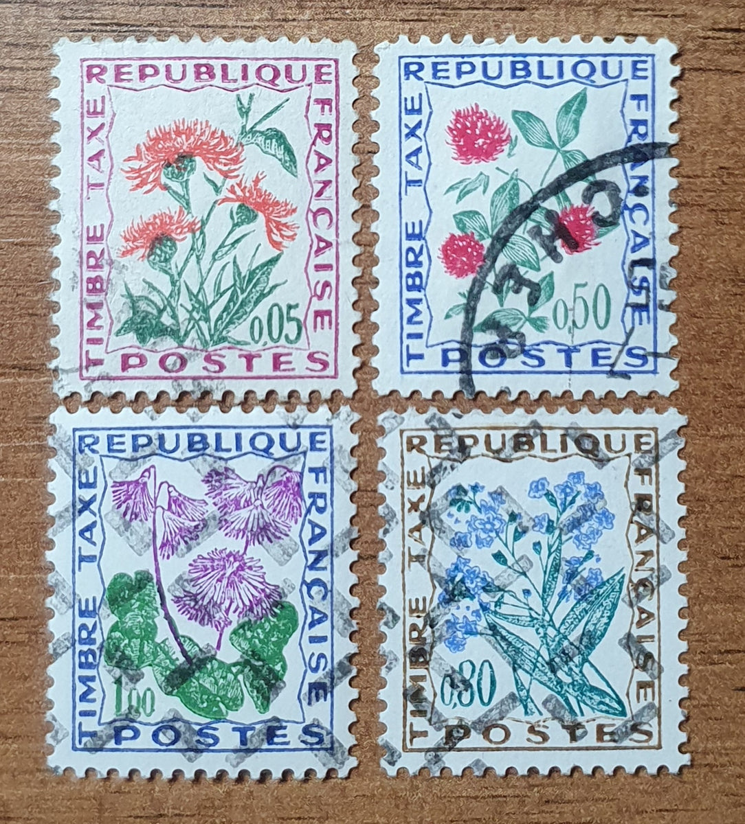 France Postage Due Stamps 1964 5. Timbre Taxe Wildflowers. Yt