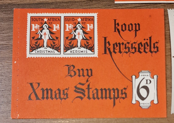 South Africa Cinderella Stamps Christmas 1937, Tuberculosis + Cover.