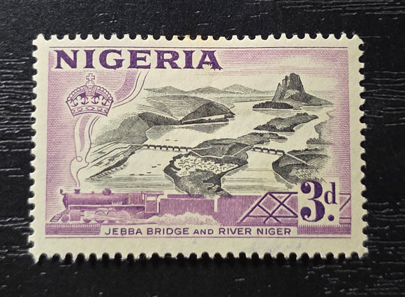 Nigeria Stamp 1953. Jebba Bridge and River Niger. Sg: NG 73. Mint Hinged.