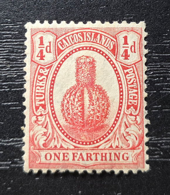 Turks and Caicos Islands Stamp 1911. Turks Head Cactus. Sg: TC 116. Mint Hinged
