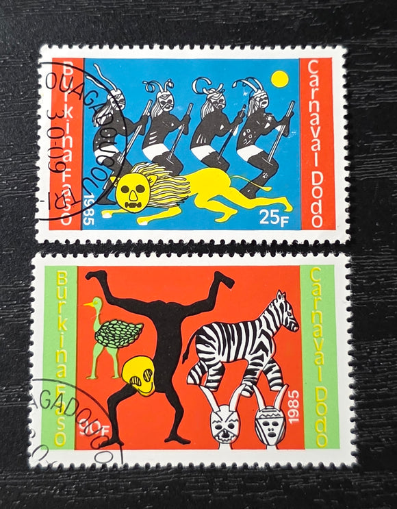 Burkina Faso Stamps 1986. Dodo Carnival. Sn: BF 756/9. Cto.