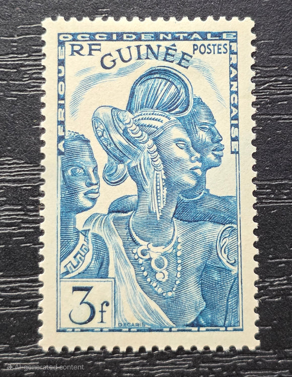 French Guinea Stamp 1938. Guinea Women. Yt: FR-GU 143. Mint Hinged.