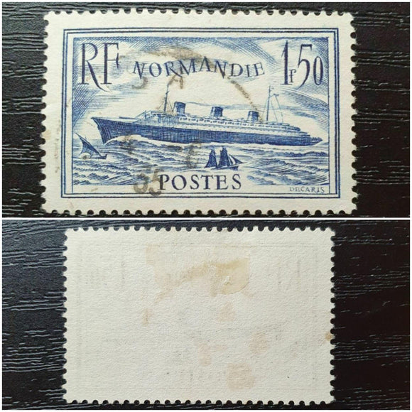 France Stamps 1935. 1f50 S.S. Normandie. Yt & Spink Maury #299. Used. - StampsPhilately