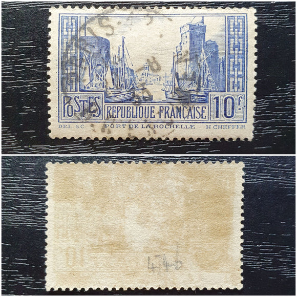 France Stamp 1929. 10fr Port de la Rochelle. Yt & Spink Maury: 261 III. Used. - StampsPhilately