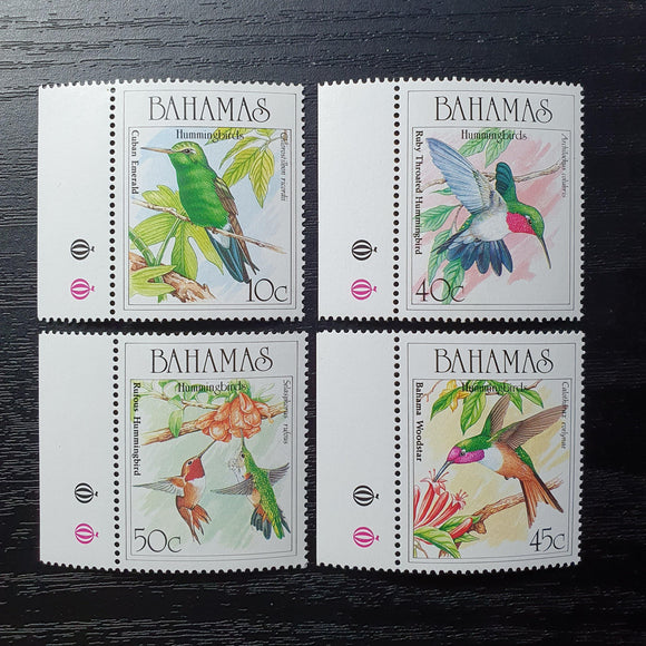 Bahamas Stamps 1989. Hummingbirds. Sg: BS 849/52. Mint - StampsPhilately