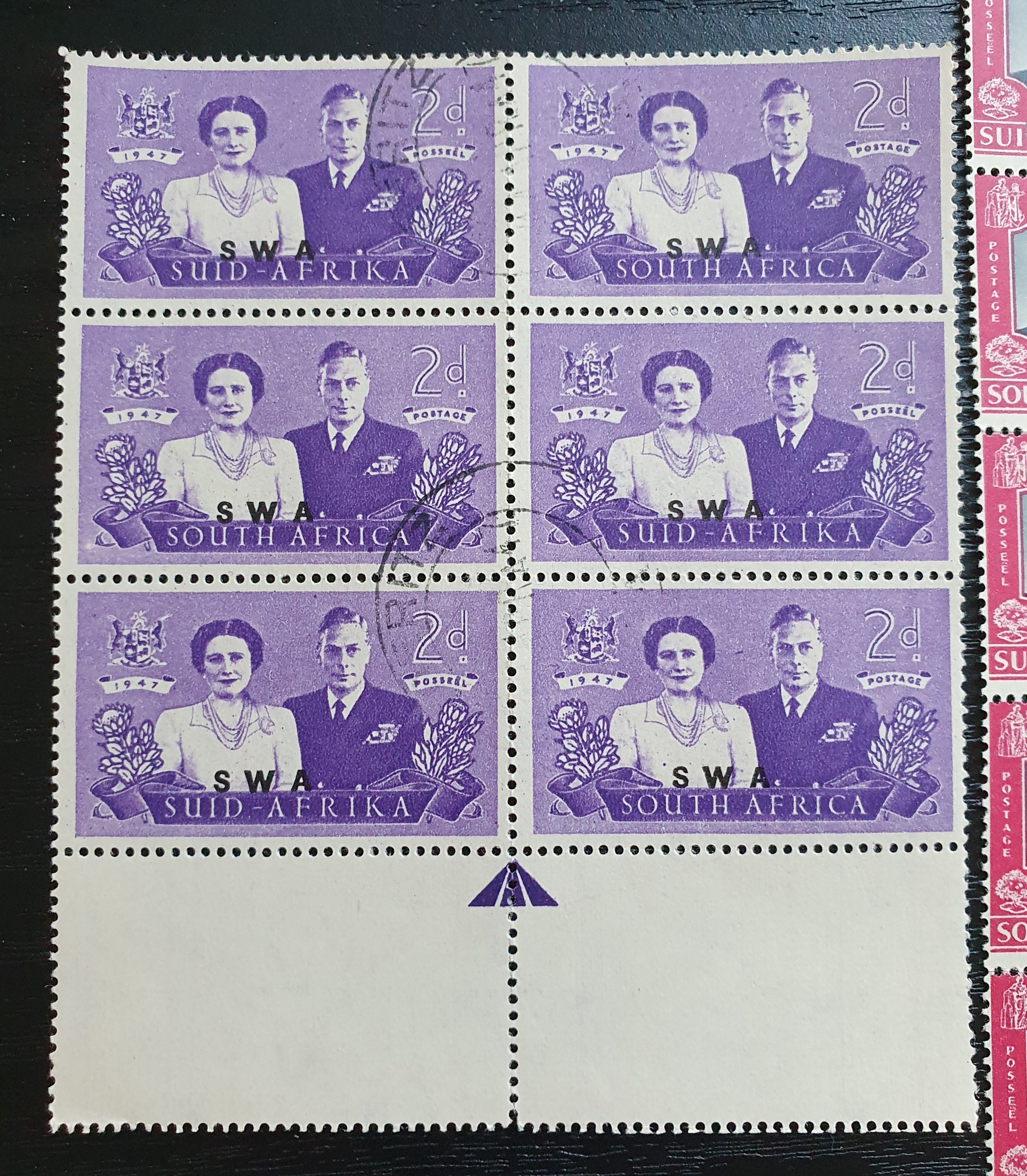 South West Africa Stamps 1947. Royal Visit. Sg NA SW 134 6. Mint