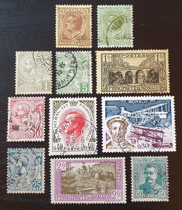 Monaco Stamps Collection. Used Hinged. - StampsPhilately