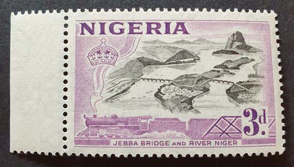 Nigeria Stamp 1953. Jebba Bridge & River Niger. Die I. Sg: NG 84. Mint.