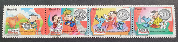 Brazil Se-tenant Stamps 1993. Monica Cartoons. Sc: BR 2536. Used.