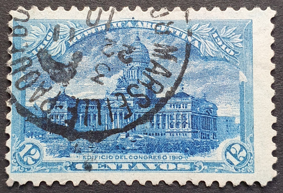 Argentina Stamp 1910. Congress of the Nation. Sc: AR 167. Used.