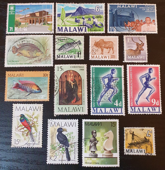 Malawi Stamps Collection. Used Hinged.