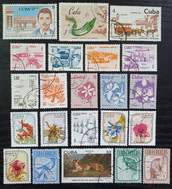 Cuba Stamps Collection. CTO Hinged.