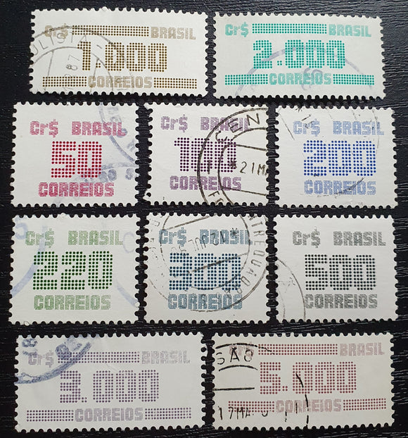 Brazil Stamps 1985. Numerals. Used Hinged.