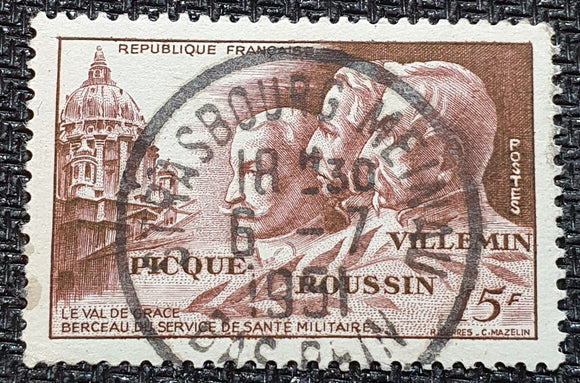 France Stamp 1951. Doctors Picqué, Roussin and Villemin; le Val de Grace.Yt: 898. Used Hinged.