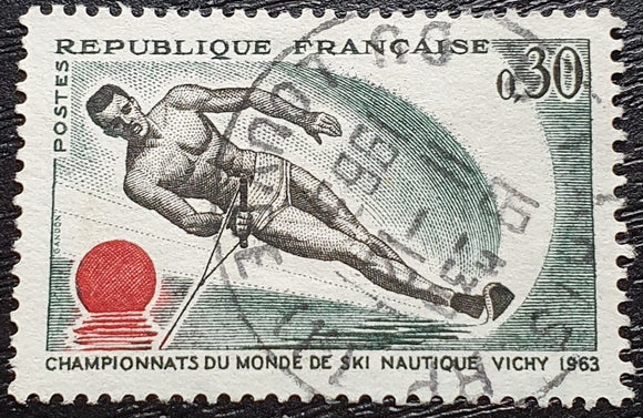 France Stamp 1963. World Water-Skiing Championships. Yt: 1395. Used Hinged.