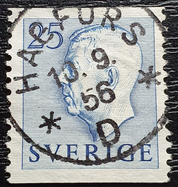 Sweden Stamp 1954. King Gustaf VI Adolf of Sweden. Mi: SE 391A. Used Hinged