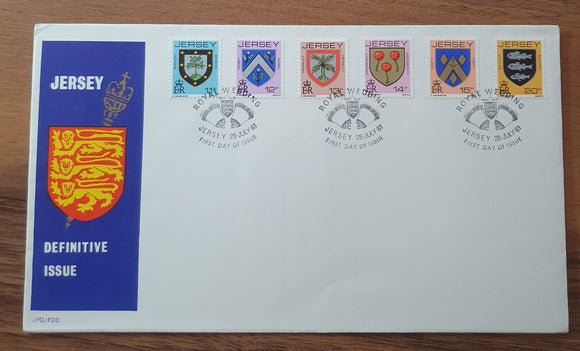 Jersey First Day Cover 1981. Coat of Arms; Royal Wedding.