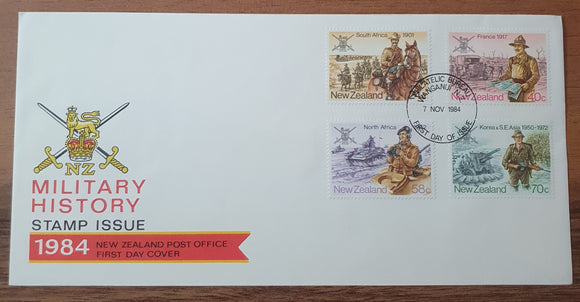 New Zealand First Day Cover Stamps 1984. Military History.