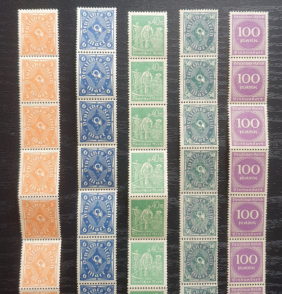 Germany Stamps Collection 1922/23. Waffles Watermark. Mint.