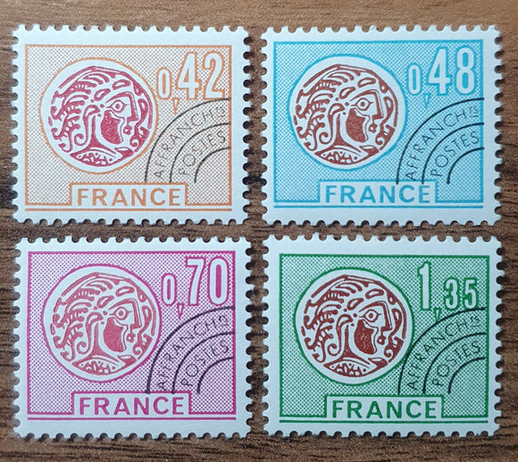 France Precancelled Stamps 1975. Gallic Coin. Mint.