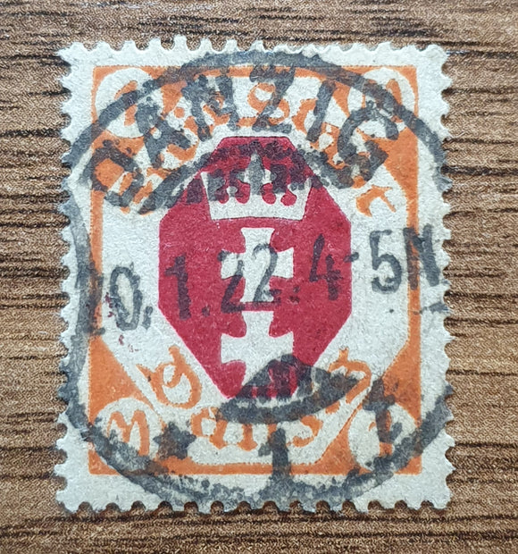 Danzig Stamp 1921. Coat of Arms. Mi: DA 83. Used.