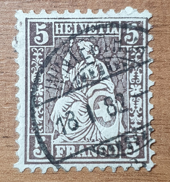 Switzerland Stamp 1881. Helvetia. Mi: CH 37. Used.