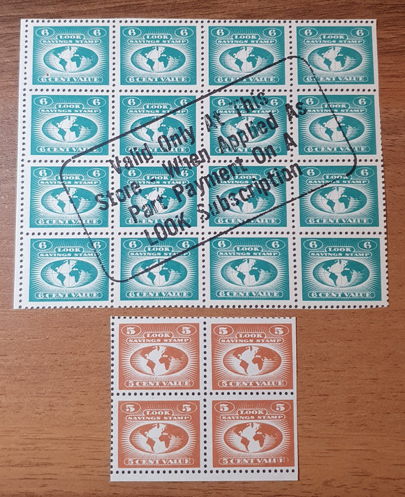 USA Cinderella Look Saving Stamps. 5c & 6c. Simulated Perfs.