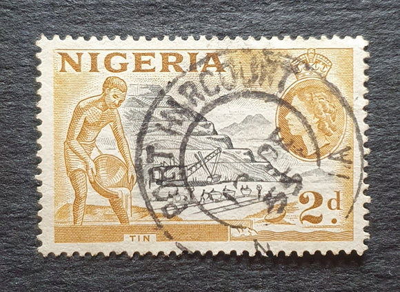 Nigeria Stamp 1953. Exploitation, Yellow Ochre. Sc: NG 83. Used.