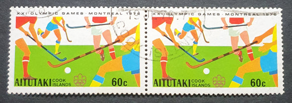 Aitutaki, Cook Islands Stamps 1976. XXI Olympic Games, Montreal; Field Hockey. Sc: