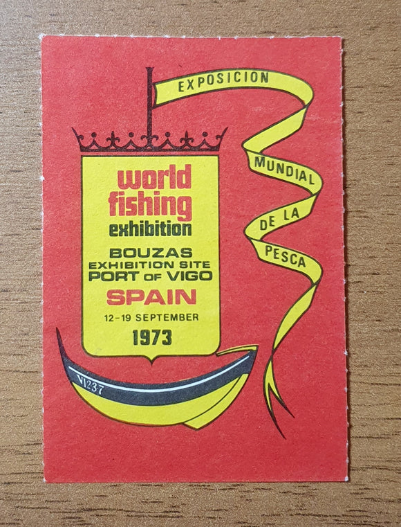 Spain Cinderella Stamp Label 1973. World Fishing Exhibition. Unused.