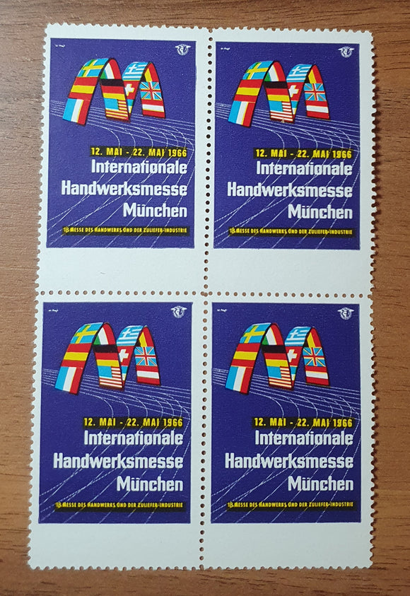 Germany Cinderella Stamps 1966. International Craft Fair Munich.