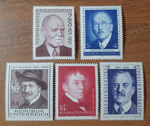 Austria Stamps 1973/4. personalities. Mi: