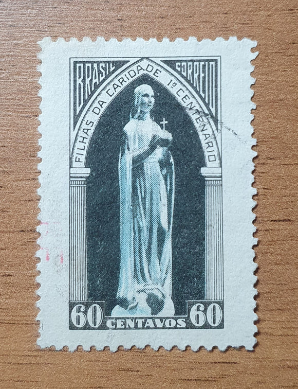 Brazil Stamp 1950. Centenary of the Nuns of St Vincent de Paul. Sc: BR 695. Used.