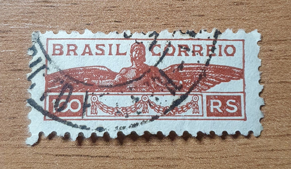 Brazil Tax Stamp 1933. Monument to Santos Dumont in St. Cloud, France. Sc: BR RA1. Used.