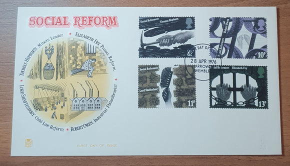 Great Britain First Day Cover 1976. Social Reform.