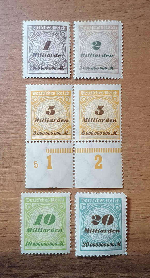 Germany Stamps 1923. Hyperinflation.