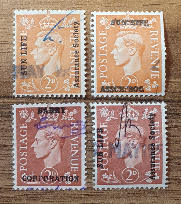 Great Britain Stamps 1937/51. Overprinted. Used.