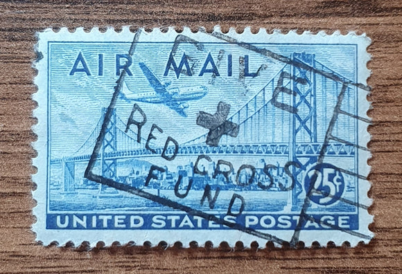 Usa Stamp 1953. Air Mail; San Francisco - Oakland Bay Bridge & Boeing B377. Sc: C36. Used.