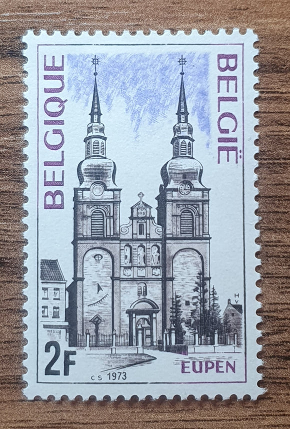 Belgium Stamp 1973. St Nicholas Church, Eupen. Mi: BE 1737. Mint Hinged.