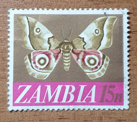 Zambia Stamp 1968. Moth. Sc: ZM 45. Used.