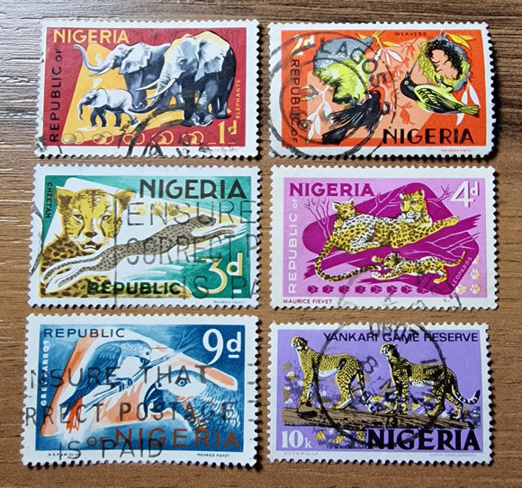 Nigeria Stamps Collection. Animals. Used.