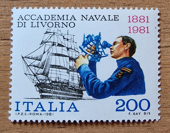 Italy Stamp 1981. Livorno Naval Academy. Mi: IT 1765. Mint