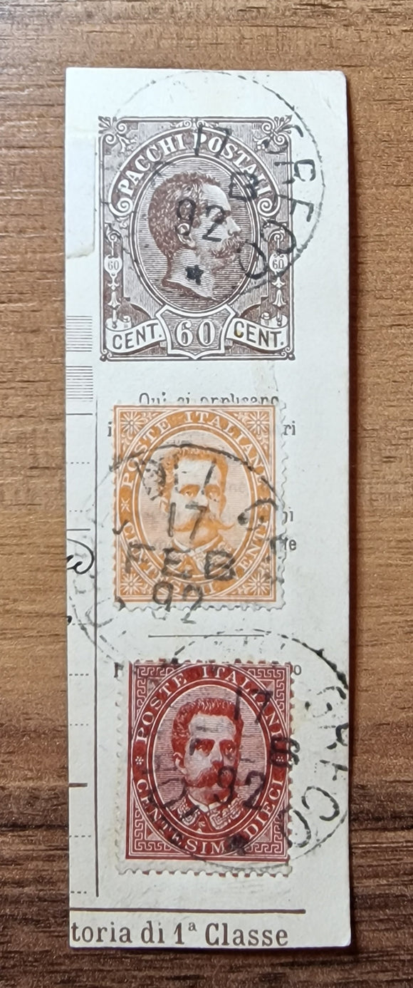 Italy Stamps Postmark from Torre del greco, 1892.