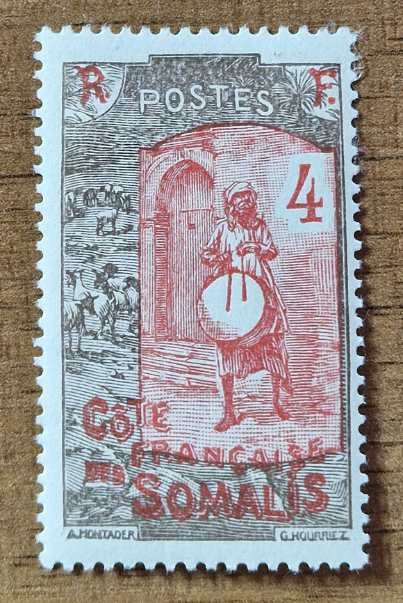 French Somaliland Stamp 1915. Drummer. Yt: FR-SO 85. Mint Hinged.