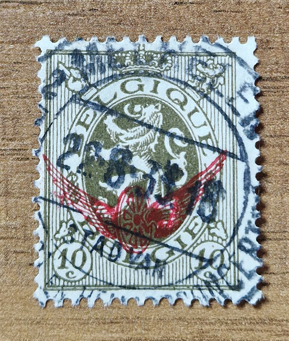 Belgium Official Stamp 1929. Heraldic Lion; Overprinted Winged Wheel. Mi: BE 17. Used