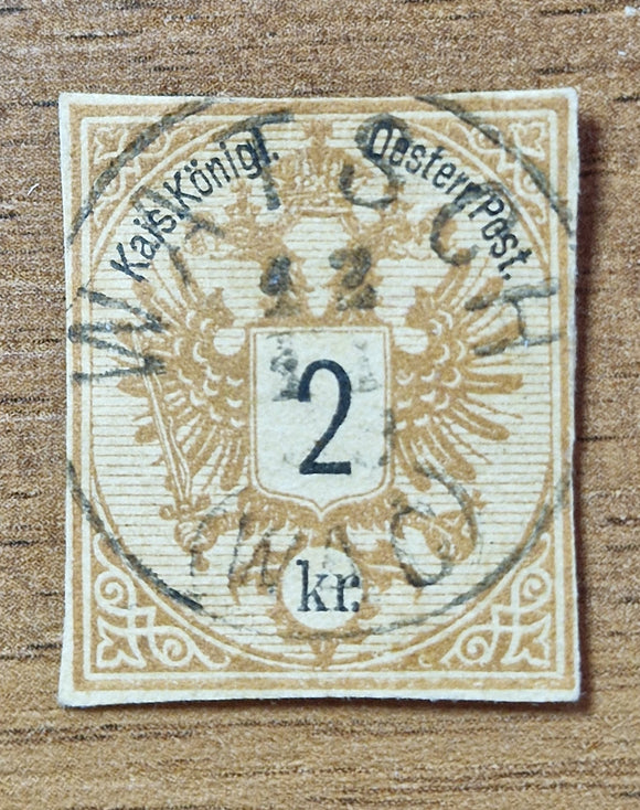 Austria Cut Out Stamp with a Postmark from Watsch. Used.