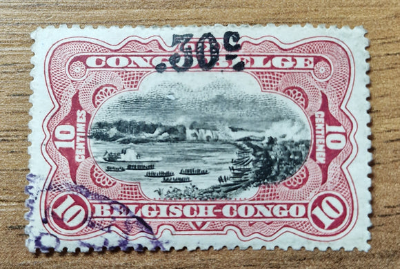 Belgian Congo Stamp 1922. Surcharged 30c. Mi: BE-CD 61. Used.