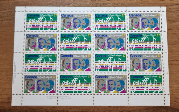 Canada Minisheet Stamps 1980. Centenary of the National Song 