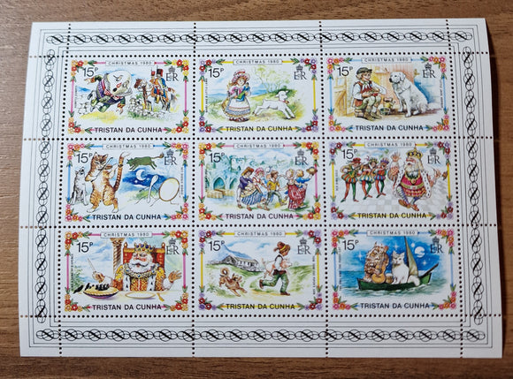 Tristan Da Cunha Minisheet Stamps 1980. Christmas. Sc: TA 282. Mint.