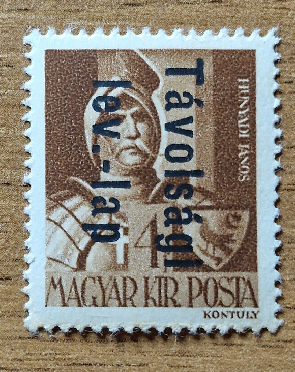 Hungary Stamp 1946. János Hunyadi; Overprinted. Mi: HU 873. Mint.